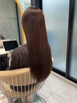 ロンドメリア 天神大名店(Lond Melia)&nbsp;★斜めバングミディアムヘアグレージュカラーシルキーベージュ★