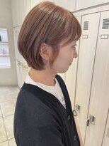 ザックラフィネ(ZACC raffine)&nbsp;ショートボブ/ピンクベージュ/斜めバング