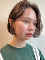 ノイカーム(noi Calm)&nbsp;顔周りレイヤーカットグレージュカラーくびれボブショートカット