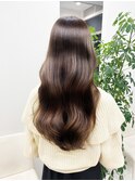 縮毛矯正ロング♪コスメストレート髪質改善ココアベージュ