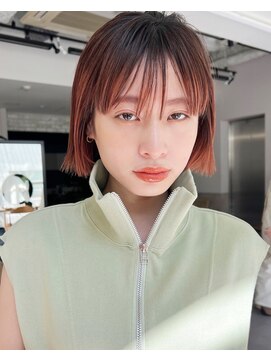 ロット 横浜(lot) 切りっぱなしボブ/ミニボブ/ピンクベージュ[横浜駅]