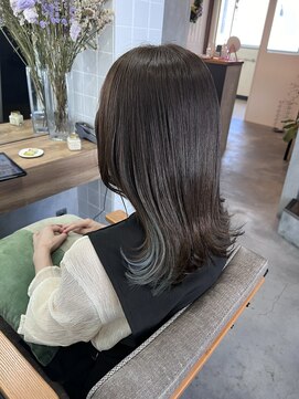 ティティ(TiTi) 韓国 インナーカラー グレーブルーカラー[TiTi_福田りの]