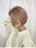 【光に透ける透明感】ケアブリーチ＋オンカラー￥16500［千葉/ダブルカラー］