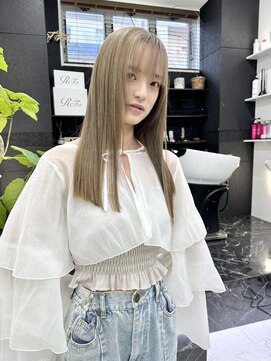 チュダック(ChuDuck) 韓国風《ミルクティー》ハイトーン/ケアブリーチ/ダブルカラー