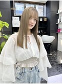 韓国風《ミルクティー》ハイトーン/ケアブリーチ/ダブルカラー