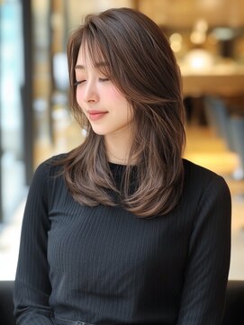 アルトリスト(Altruist Aging×HAIR&SPA) ★ダークアッシュ大人ガーリーボブ着物ミディアムレイヤーカット