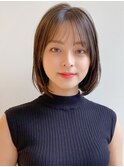 前髪 ネビージュ ボブルフ 黒髪 ワンレン 小顔 "