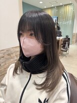 グレースバイハピネス(grace by happiness) 髪質改善 顔周りレイヤー 韓国ウルフカットワンカールベージュ
