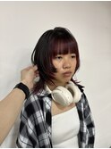 ウルフカット+デザインカラー
