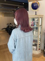 コワファースト 大分(COIFF1RST)&nbsp;ハイトーン！ピンクパープルカラーのミディアムヘア