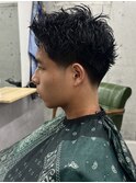 MEN'SHAIRウルフカルマパーマメンズショートイージーパーマ