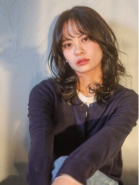 ベレッタ ネヤガワ(veretta. neyagawa) 王道モテウェーブ/透明感グレージュ/顔まわり/うるツヤ/前髪あり