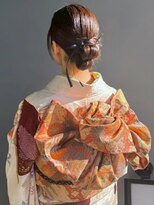ナカオコアフュール(NAKAO COIFFURE)&nbsp;成人式 和装ヘアスタイル お団子 アップスタイル 20代