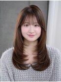レイヤーカット透明感似合わせカットロングレイヤー前髪カット