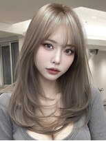 フォーカスジャパン(FOCUS JAPAN)&nbsp;30代40代フェイスフレーミングカラーロングウルフ外ハネボブ