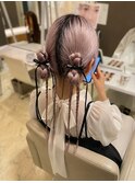 カチモリツインヘアアレンジ