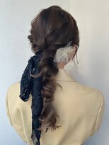 ラメール(MAISON LA MER)&nbsp;エグチ】ゆるふあ編みかおろし＊リボンアレンジ