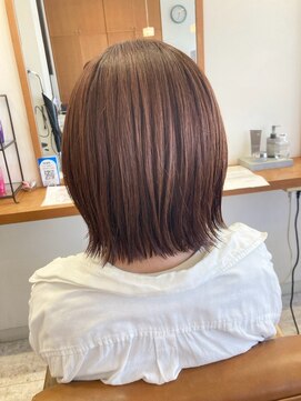 リアン 大森店(Rian) 外はねボブ×20代チェリーブラウンカラー