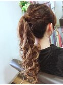 イマドキ 可愛い ヘアセット ポニーテール
