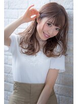 ヘアーアートシフォン 川口東口店(hair art chiffon)&nbsp;チェリーブラウンorダークアッシュのイメチェンフェミニンヘア