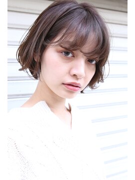 ラボ(Ravo) [Ravo]＊伸ばしかけショート×ラベンダーベージュカラー＊