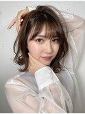 ★_小顔カットエアリーカールくびれヘア前髪○ボブウルフ