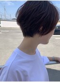 ショート/ブラウン/髪質改善縮毛矯正/髪質改善/韓国風/