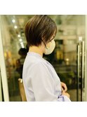 大人可愛い30代40代50ショートボブショート丸みショート