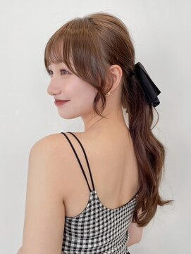 ノイ(noi) 顔周りレイヤーカットくびれヘアミルクティーベージュカラー