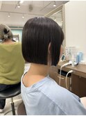 切りっぱなしアゴラインボブ