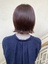 モリオ フロム ロンドン 成増店&nbsp;【morio成増/一戸】切りっぱなしボブイヤリングカラーピンク