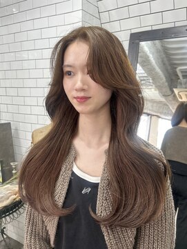 レガーレ(Legare) 【広島韓国ヘア】レイヤーカット×ブリーチなし明るめベージュ