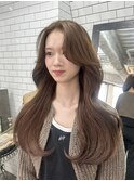 【広島韓国ヘア】レイヤーカット×ブリーチなし明るめベージュ