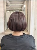 髪質改善縮毛矯正で自然な内巻きストレートボブスタイル新宿