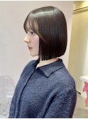 あご下2cm×切りっぱなしボブ