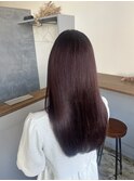 ボルドーカラー【黒髪カタログ・暗めカラー・ココアベージュ】