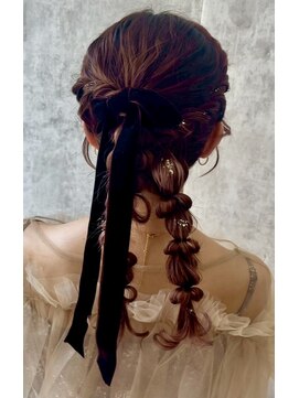 スタイル 横浜(STYLE) 結婚式お呼ばれツイン編みおろし／ヘアセット/ふわふわ/アレンジ