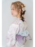 浴衣着付け+選べる簡単ヘアアレンジ　￥8800 ※お電話でのみご予約可能