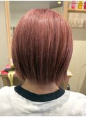 ミニボブ×コーラルピンク