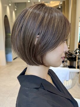 ソワネ 表参道(soigne) 表参道大人ショートボブ顔周りレイヤーカットレイヤーボブ30代◯