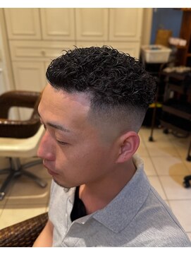 黒髪極道パーマ