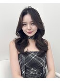 韓国ヘア レイヤー 顔まわり
