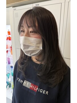 ラーム 宇部高校前店(rame) レイヤースタイル、髪質改善、ダークブラウンカラー