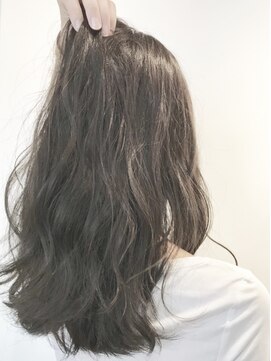 フレイムスヘアデザイン(FRAMES hair design) 愛されゆるふわセミロング×透明感ダークグレージュ