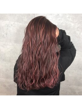 アンダーバーホワイト 天王寺阿倍野店(_WHITE) ピンクハイライトウェーブ