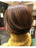 ショート ナチュラルブラウン ハイライト