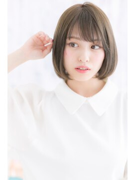 ミック 日暮里店(miq) ナチュラルモード♪カーキグレージュぷつっとボブa1