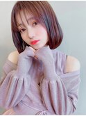 21`aw10LVバーガンディラテカラー×肩上ボブONCE代表KOHEI