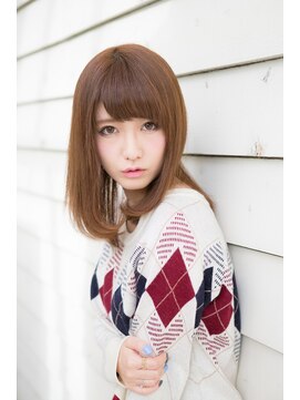 ステージ(STAGE) ペールベージュセクションカラーグラデーションカラー外ハネボブ