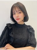韓国風ボブ レイヤーボブ フェイスレイヤー 内巻きパーマ t516
